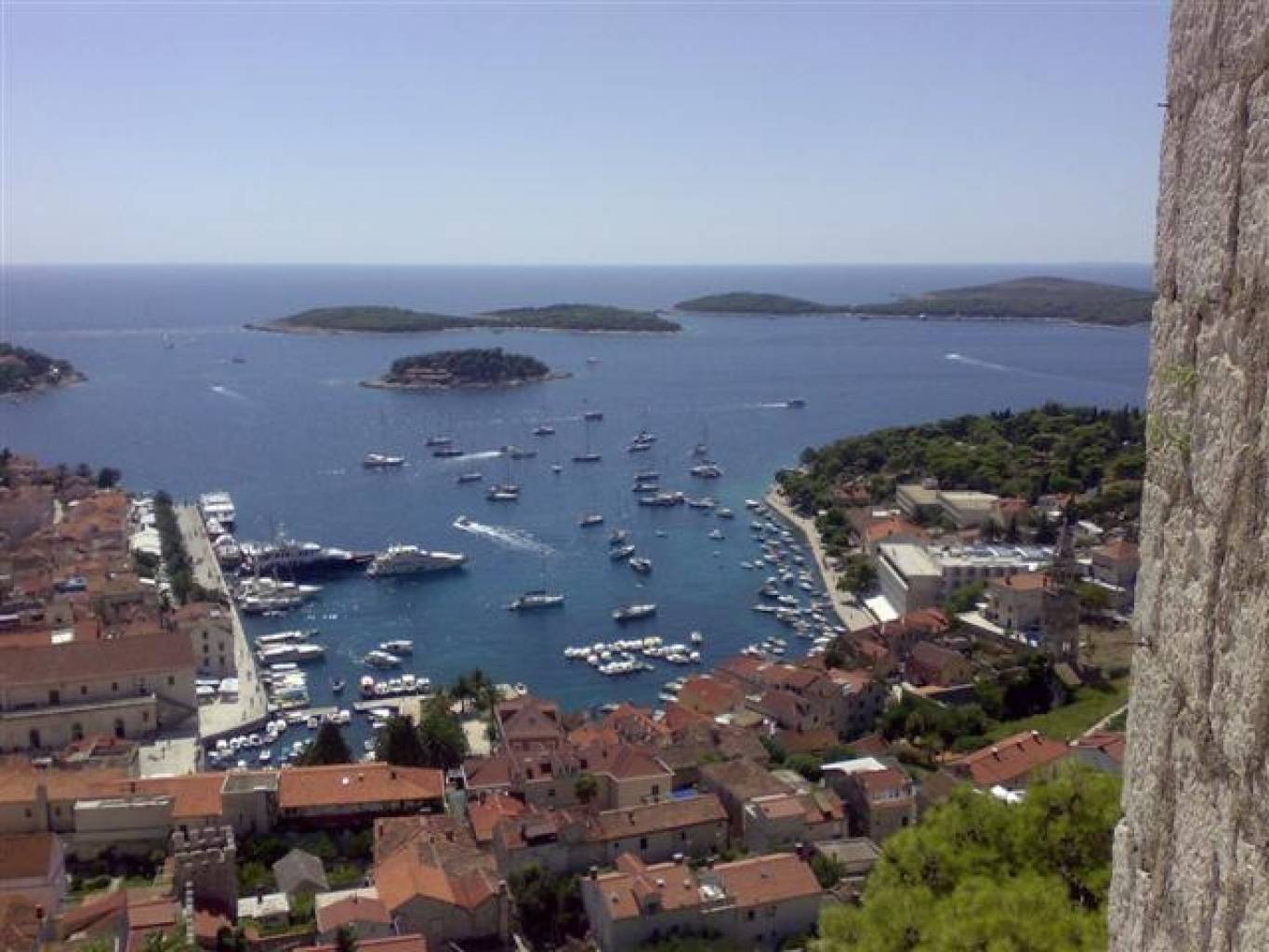 The view from the fortress above Hvar town