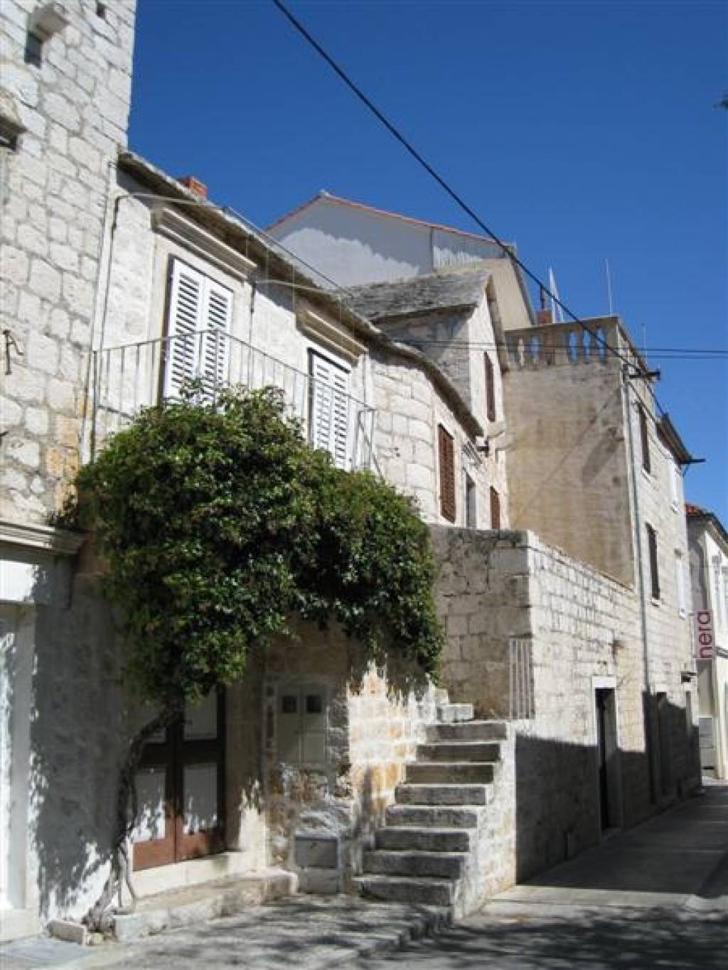 Typical stone house in the town